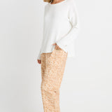 Quinn Cotton Jogger - Ocelot Print