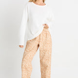 Quinn Cotton Jogger - Ocelot Print