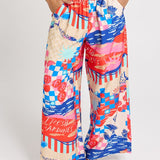 Betty Basics Sable Wide Leg Pant in Mediterranean Print