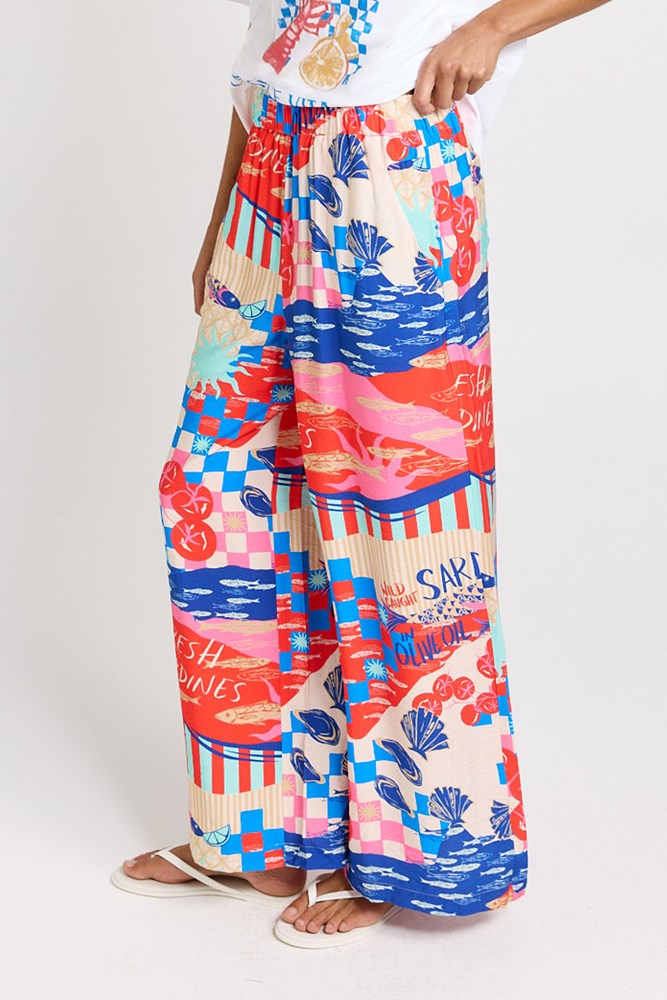 Betty Basics Sable Wide Leg Pant in Mediterranean Print - view 3