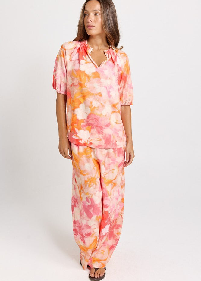 Betty Basics Joanne Blouse in Brushed Floral Print - view 2