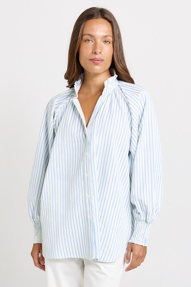 Betty Basics Romi Shirt in Blue Stripe