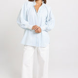 Betty Basics Romi Shirt in Blue Stripe - view 2
