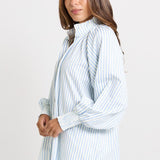 Betty Basics Romi Shirt in Blue Stripe - view 3