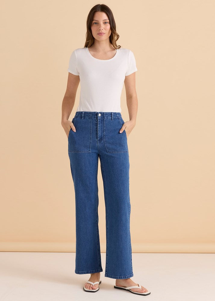 Relax Worker Jean - Vintage Blue