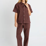 Quinn Cotton Shirt - Chocolate