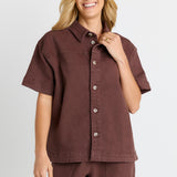 Quinn Cotton Shirt - Chocolate