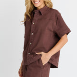 Quinn Cotton Shirt - Chocolate
