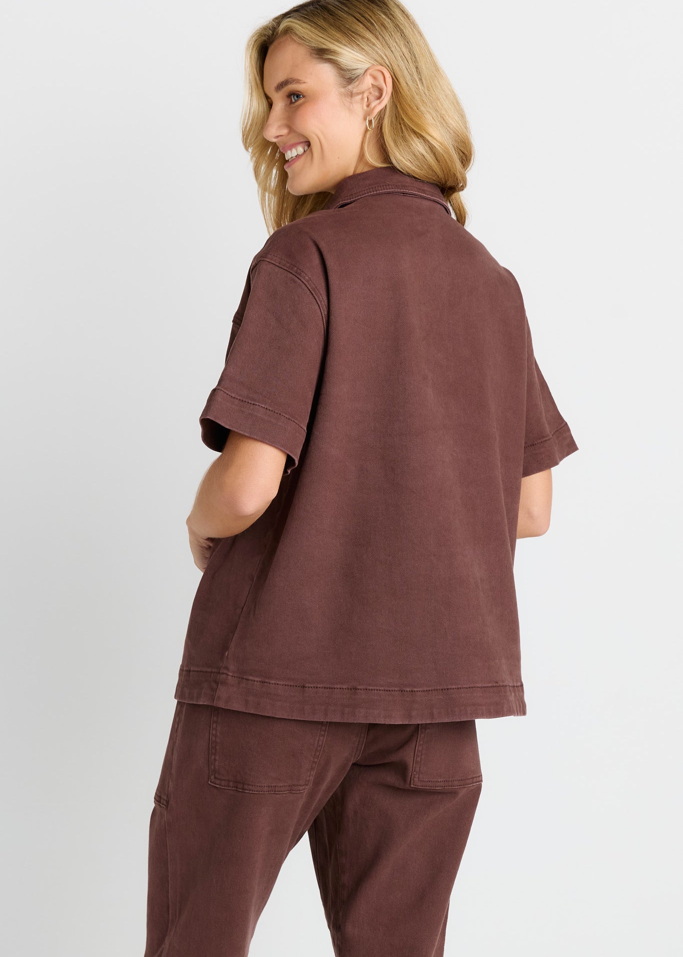 Quinn Cotton Shirt - Chocolate