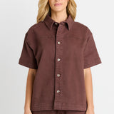 Quinn Cotton Shirt - Chocolate
