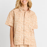 Quinn Cotton Shirt - Ocelot Print