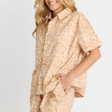 Quinn Cotton Shirt - Ocelot Print