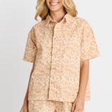 Quinn Cotton Shirt - Ocelot Print