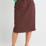 Quinn Cotton Skirt - Chocolate