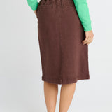 Quinn Cotton Skirt - Chocolate