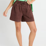 Quinn Cotton Short - Chocolate
