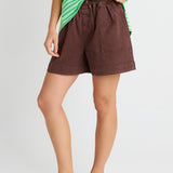 Quinn Cotton Short - Chocolate