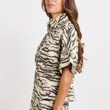 Betty Basics Dawn Denim Shirt in Animal - view 3