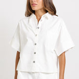 Betty Basics Dawn Denim Shirt in White