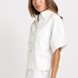 Betty Basics Dawn Denim Shirt in White - view 3