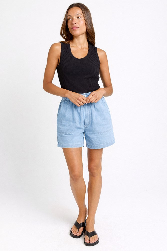Betty Basics Drew Denim Short in Medium Wash - view 2