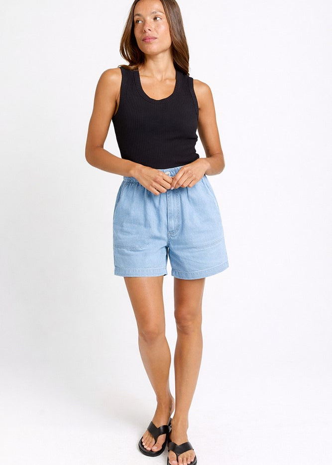 Betty Basics Drew Denim Short in Medium Wash - view 2