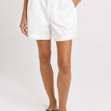 Betty Basics Drew Denim Short in White
