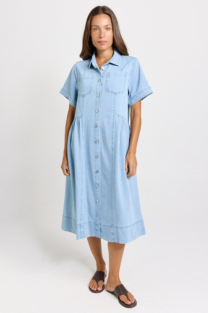 Betty Basics Willow Denim Dress in Medium Wash