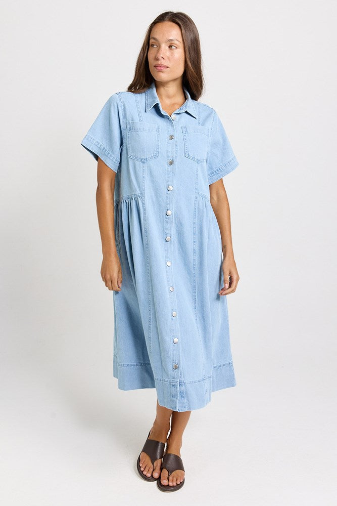 Betty Basics Willow Denim Dress in Medium Wash - view 2