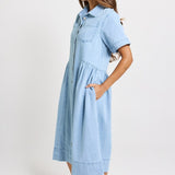 Betty Basics Willow Denim Dress in Medium Wash - view 3