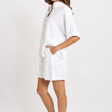 Betty Basics Ophelia Shirt in White/Black Stripe - view 2