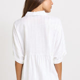 Betty Basics Ophelia Shirt in White/Black Stripe - view 3