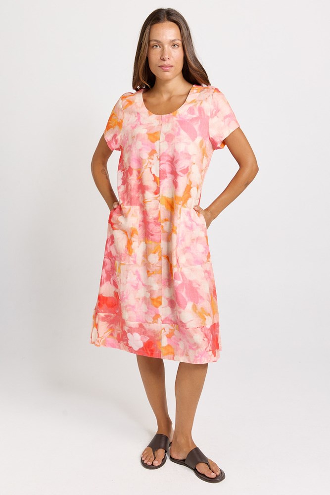 Betty Basics Bonnie Dress in Brushed Floral Print
