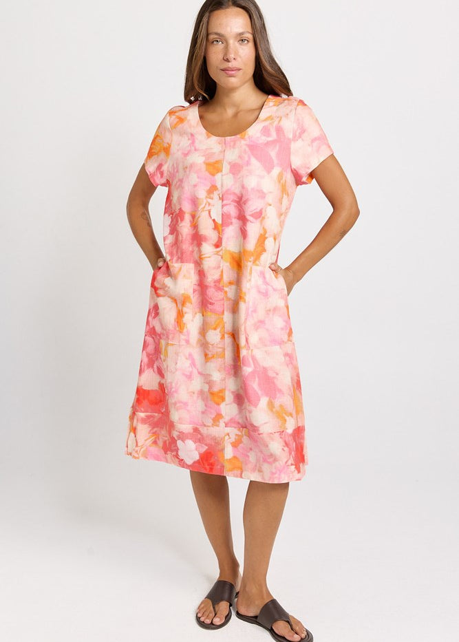 Betty Basics Bonnie Dress in Brushed Floral Print