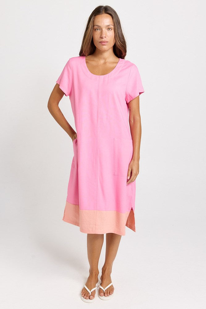 Betty Basics Bonnie Dress in Pink/Orange