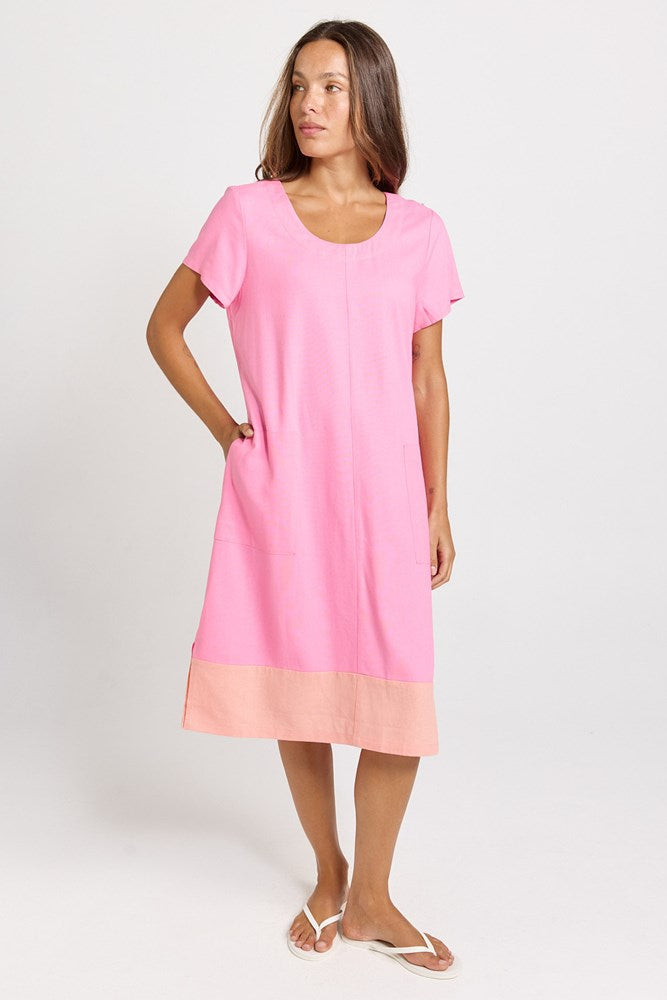 Betty Basics Bonnie Dress in Pink/Orange - view 2