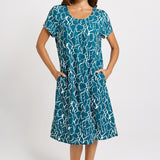 Betty Basics Bonnie Dress in Teal Petal Print