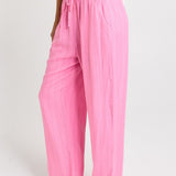 Betty Basics Palm Relax Pants in Pink/Teal Stripe - view 3