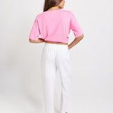 Palm Relax Pants - White/Black Stripe