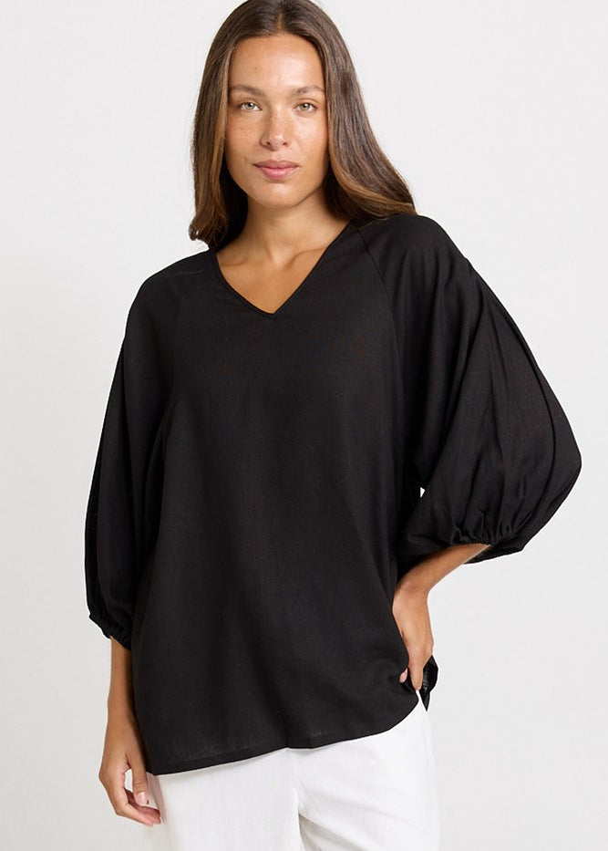 Betty Basics Bella Blouse in Black