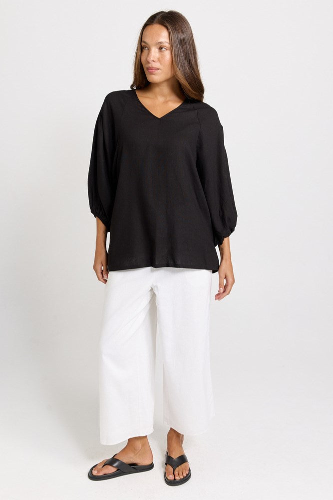 Betty Basics Bella Blouse in Black - view 2