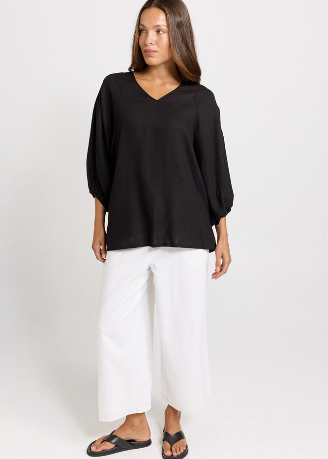 Betty Basics Bella Blouse in Black - view 2