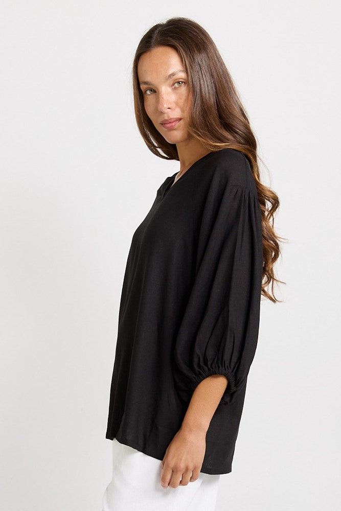 Betty Basics Bella Blouse in Black - view 3