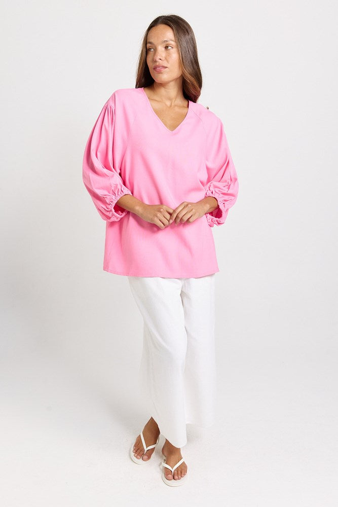 Betty Basics Bella Blouse in Pink - view 2