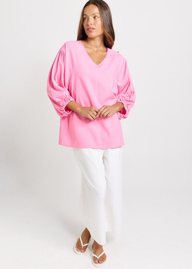 Betty Basics Bella Blouse in Pink - view 2
