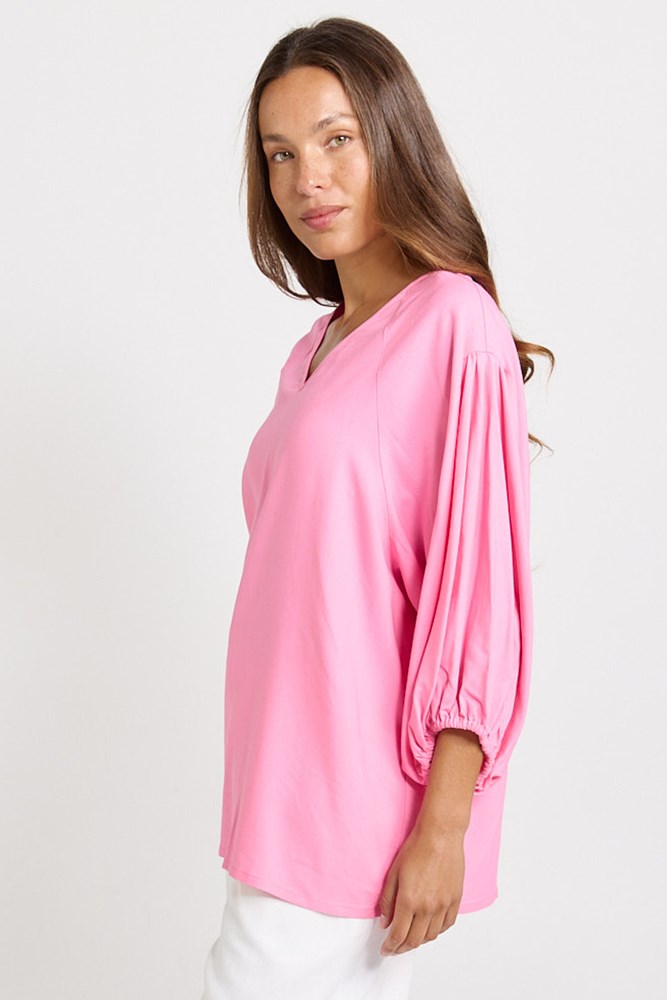 Betty Basics Bella Blouse in Pink - view 3