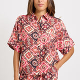 Betty Basics Sunset Shirt in Coco Print