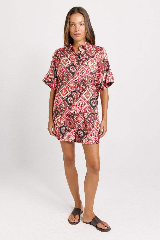Betty Basics Sunset Shirt in Coco Print - view 2