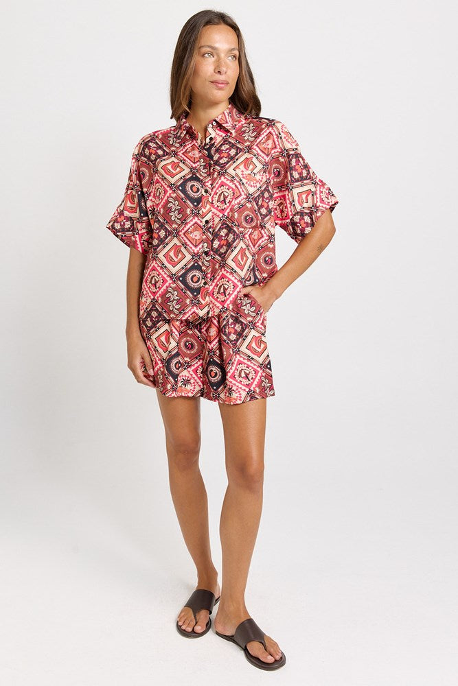 Betty Basics Solstice Short in Coco Print - view 2