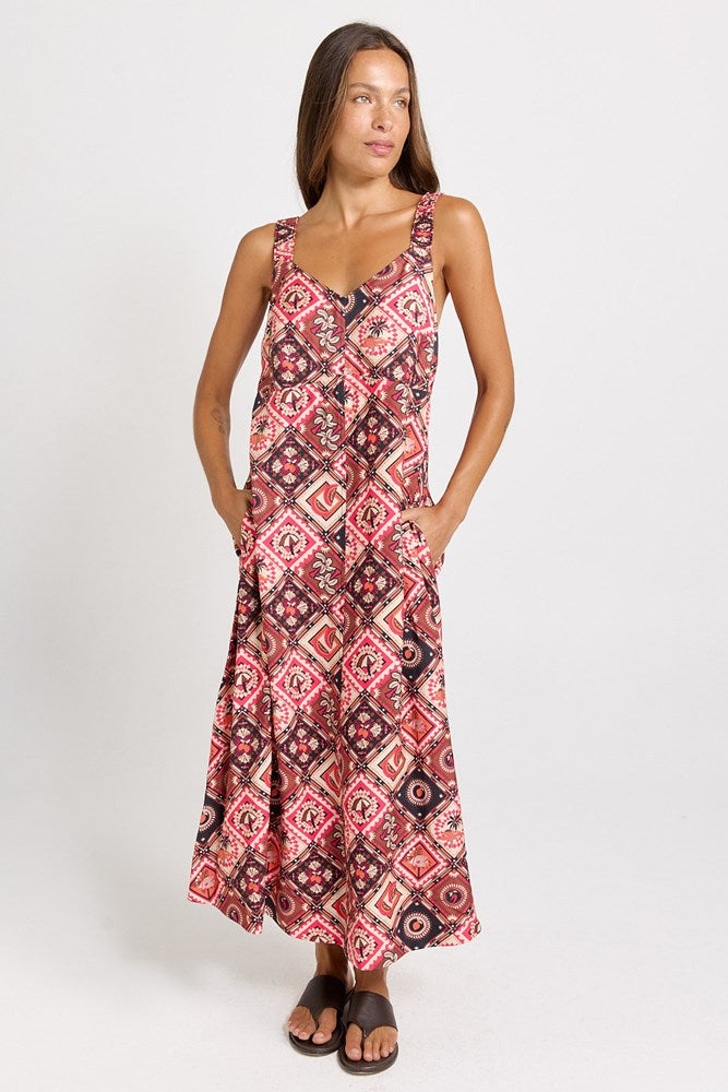 Betty Basics Sunset Dress in Coco Print